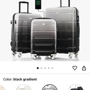 Gradient Black Luggage Set